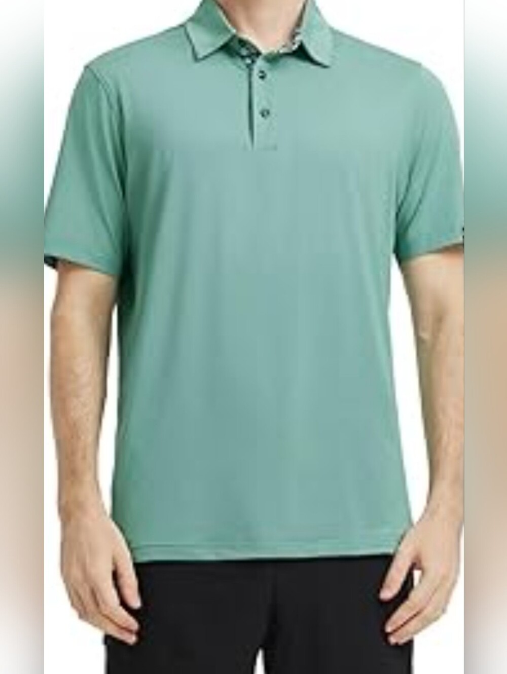 Men's Short-Sleeve Performance Polo in Mint Green
